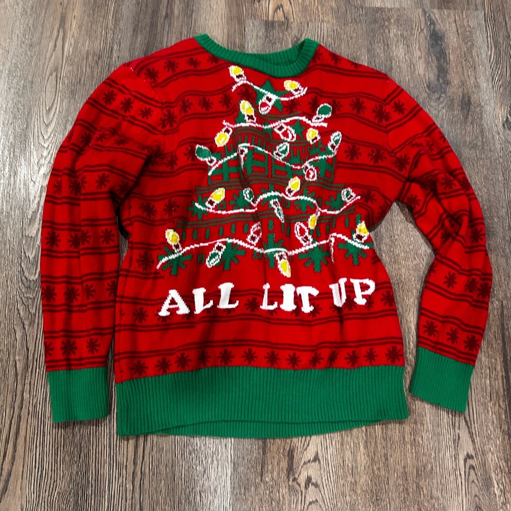 Vibrant Holiday Lights Sweater